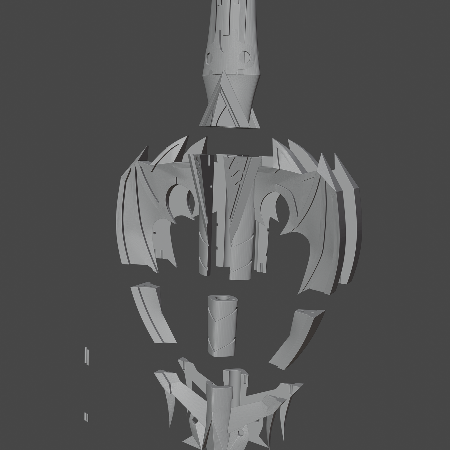 Sora's Oblivion Keyblade - Digital 3D Model Files and Physical 3D Printed Kit Options - Sora Cosplay - Oblivion Keyblade