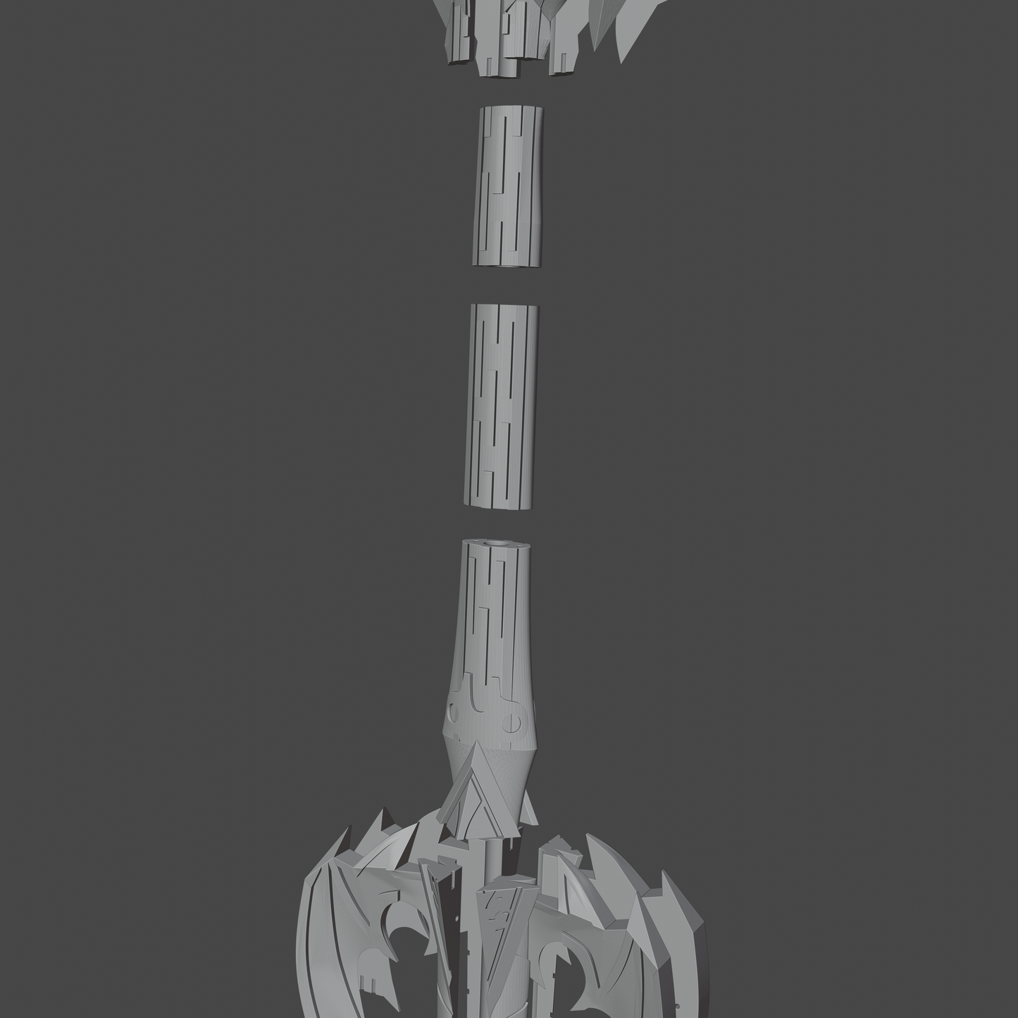 Sora's Oblivion Keyblade - Digital 3D Model Files and Physical 3D Printed Kit Options - Sora Cosplay - Oblivion Keyblade