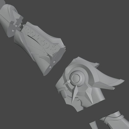 Pyroslinger Bracer Gun - Digital 3D Model - Genshin Impact - Pyroslinger Bracer Cosplay