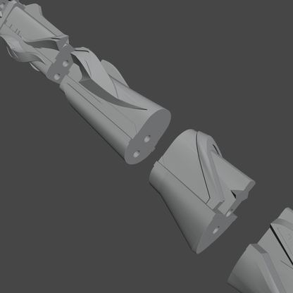 Pyroslinger Bracer Gun - Digital 3D Model - Genshin Impact - Pyroslinger Bracer Cosplay