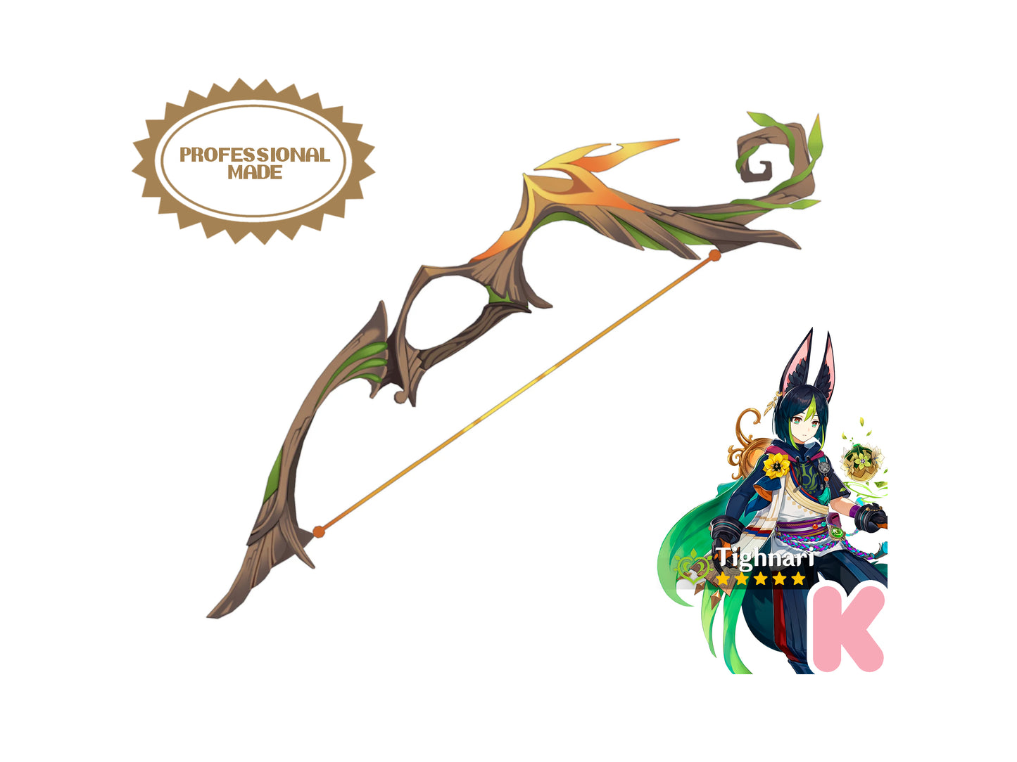 King's Squire Bow Digital 3D Model - Professionally Designed - Genshin Impact Cosplay - Tighnari Bow