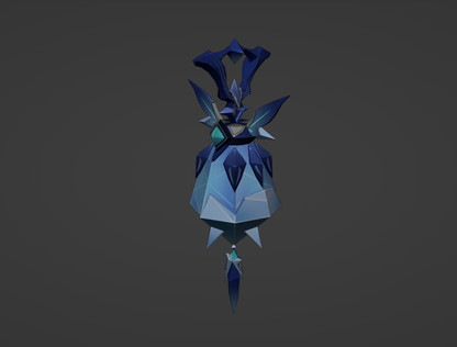 Cryo Lantern - Digital 3D Model - Genshin Impact - Fatui Cryo Cicin Mage