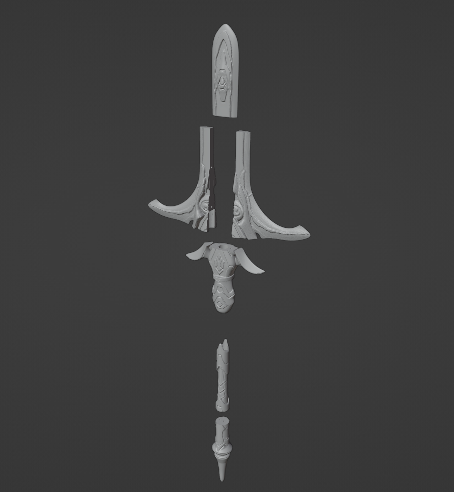 Kitain Cross Spear - Digital 3D Model Files and Physical 3D Printed Kit Options - Genshin Impact Cosplay