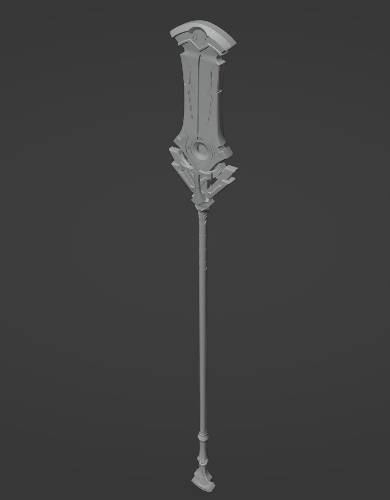 Cyno's "Staff of the Scarlet Sands" - Digital 3D Model Files and Physical 3D Printed Kit Options - Staff of the Scarlet Sands - Cyno Cosplay