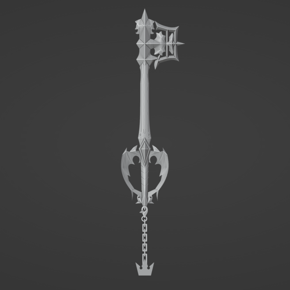 Sora's Oblivion Keyblade - Digital 3D Model Files and Physical 3D Printed Kit Options - Sora Cosplay - Oblivion Keyblade