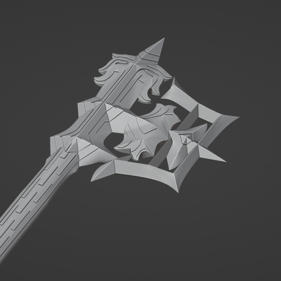 Sora's Oblivion Keyblade - Digital 3D Model Files and Physical 3D Printed Kit Options - Sora Cosplay - Oblivion Keyblade