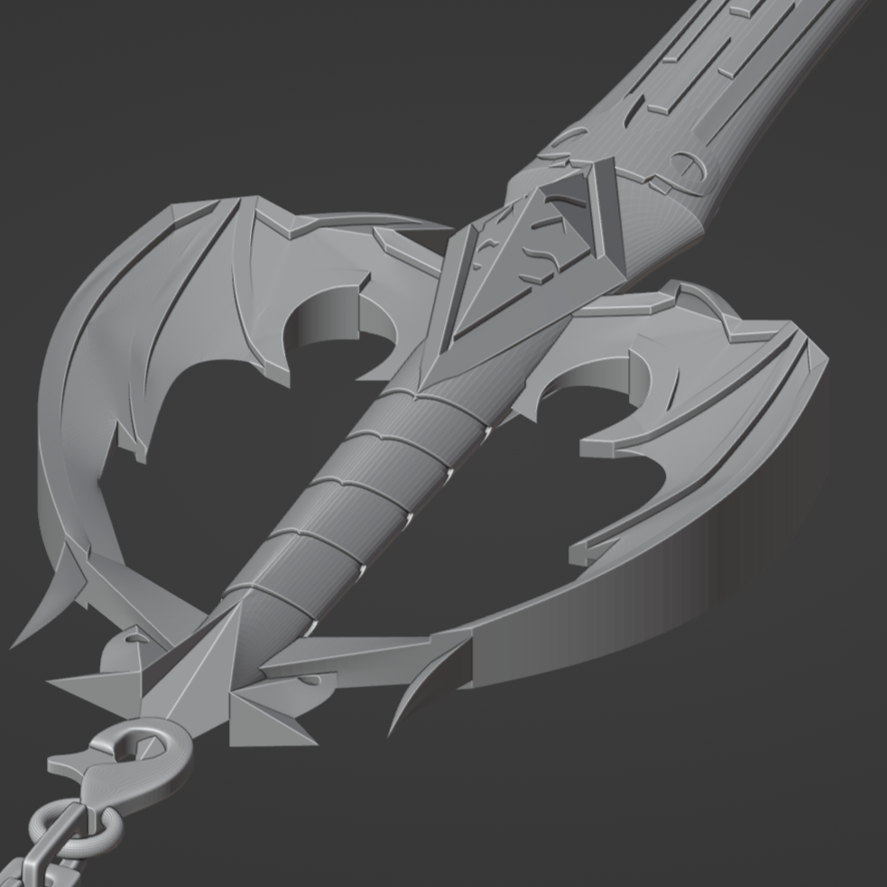 Sora's Oblivion Keyblade - Digital 3D Model Files and Physical 3D Printed Kit Options - Sora Cosplay - Oblivion Keyblade