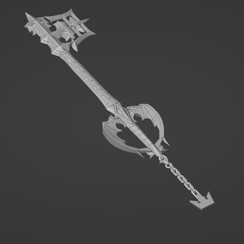 Sora's Oblivion Keyblade - Digital 3D Model Files and Physical 3D Printed Kit Options - Sora Cosplay - Oblivion Keyblade