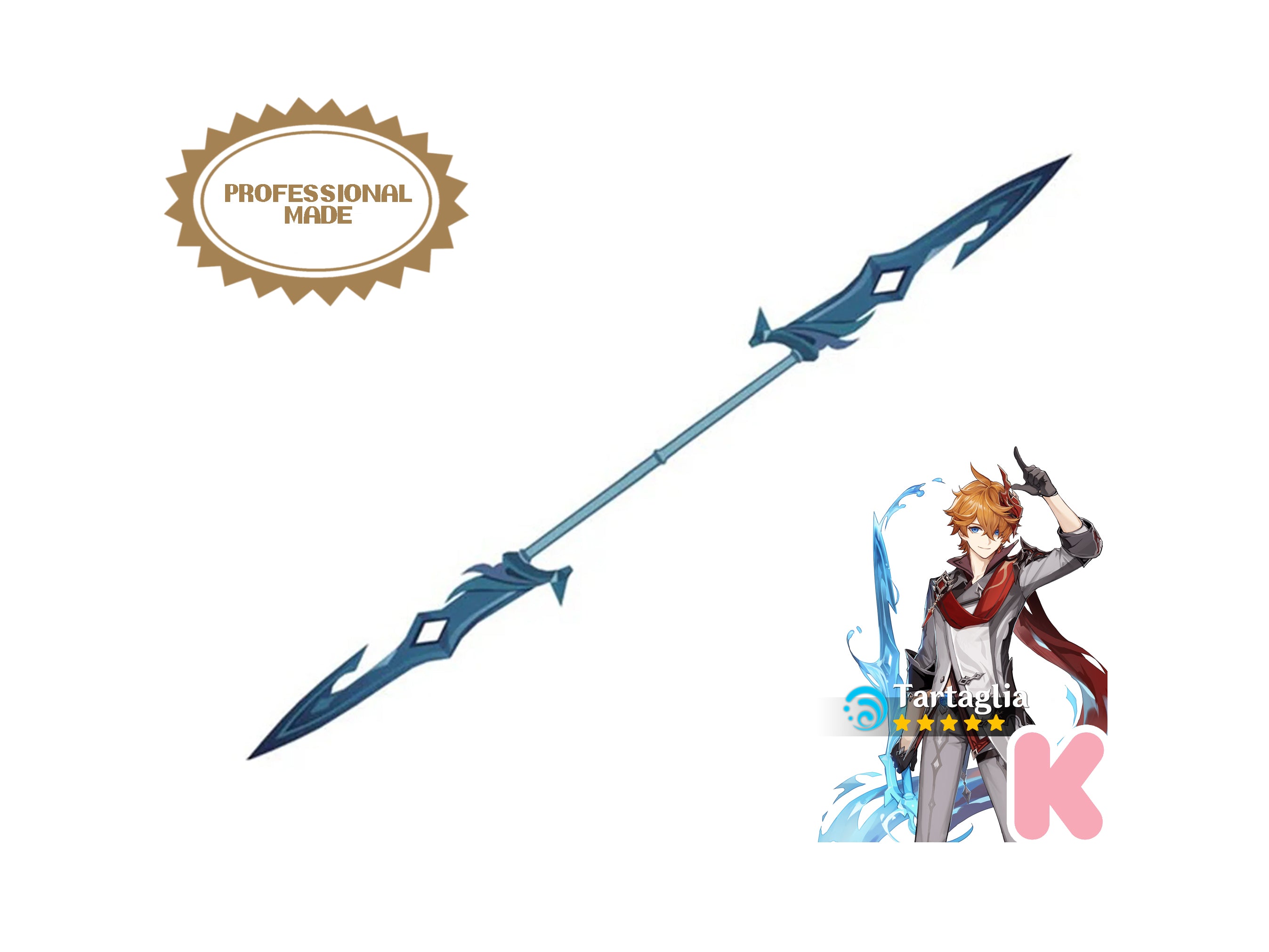 Childe Weapon Pattern Childe/Tartaglia Dual Sword - Digital 3D Model Files and Physical 3D P ...