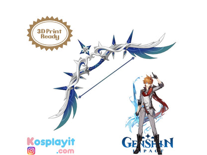 Polar Star Bow - Digital 3D Model - Genshin Impact - Childe/Tartaglia Cosplay