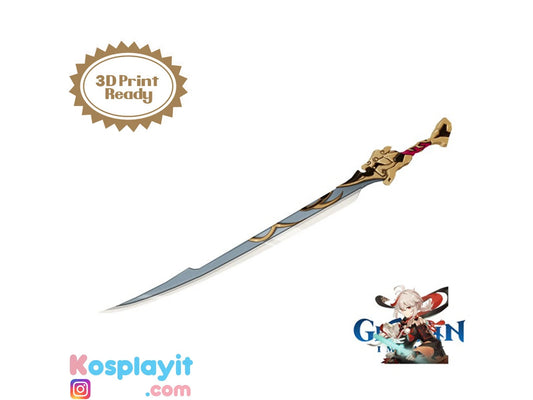 Fillet Blade - Digital 3D Model and Physical 3D Printed Kit Options - Kaedehara Kazuha Cosplay