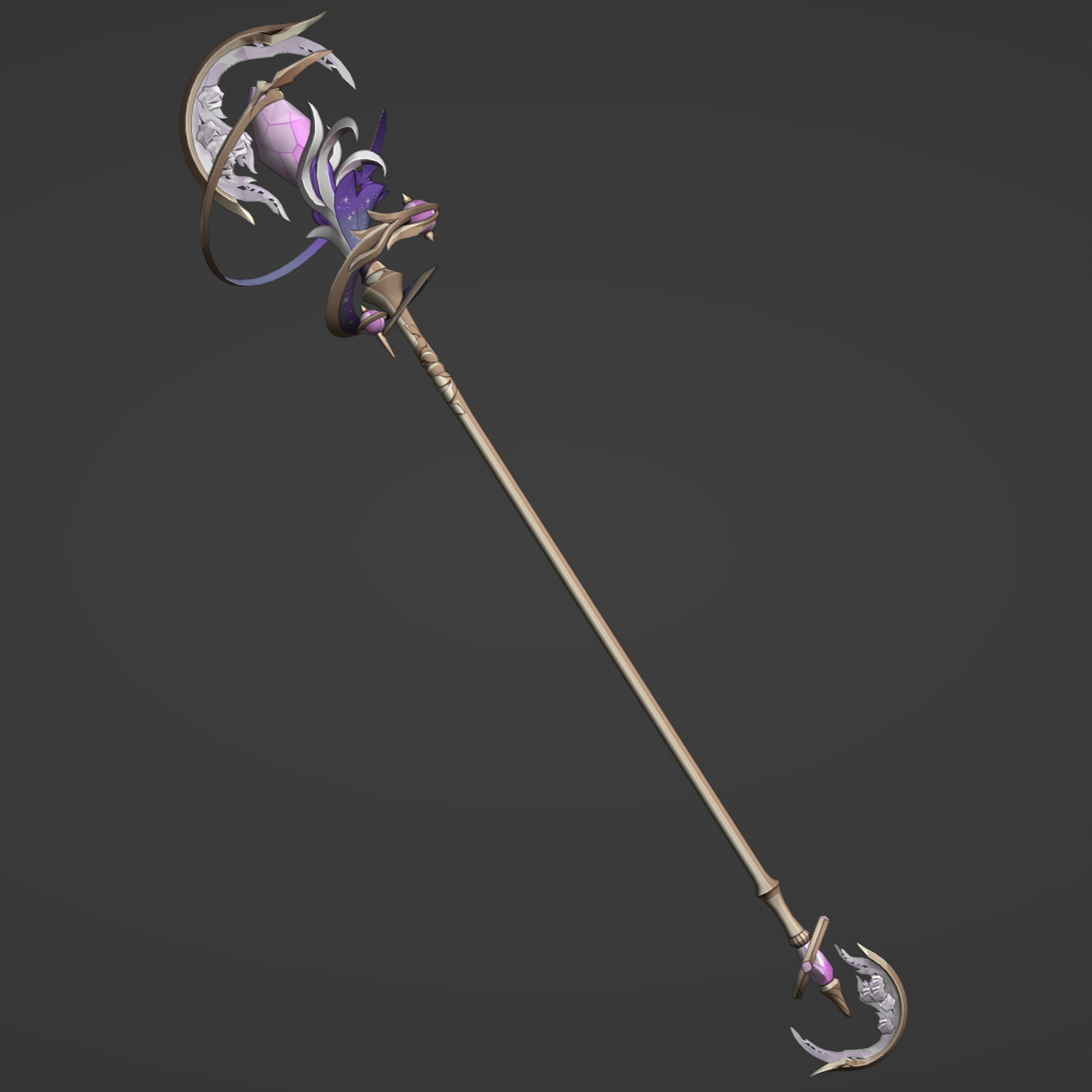 Elysia's Staff - Digital 3D Model Files and Physical 3D Printed Kit Options - Honkai Impact 3rd Cosplay - Elysia Cosplay