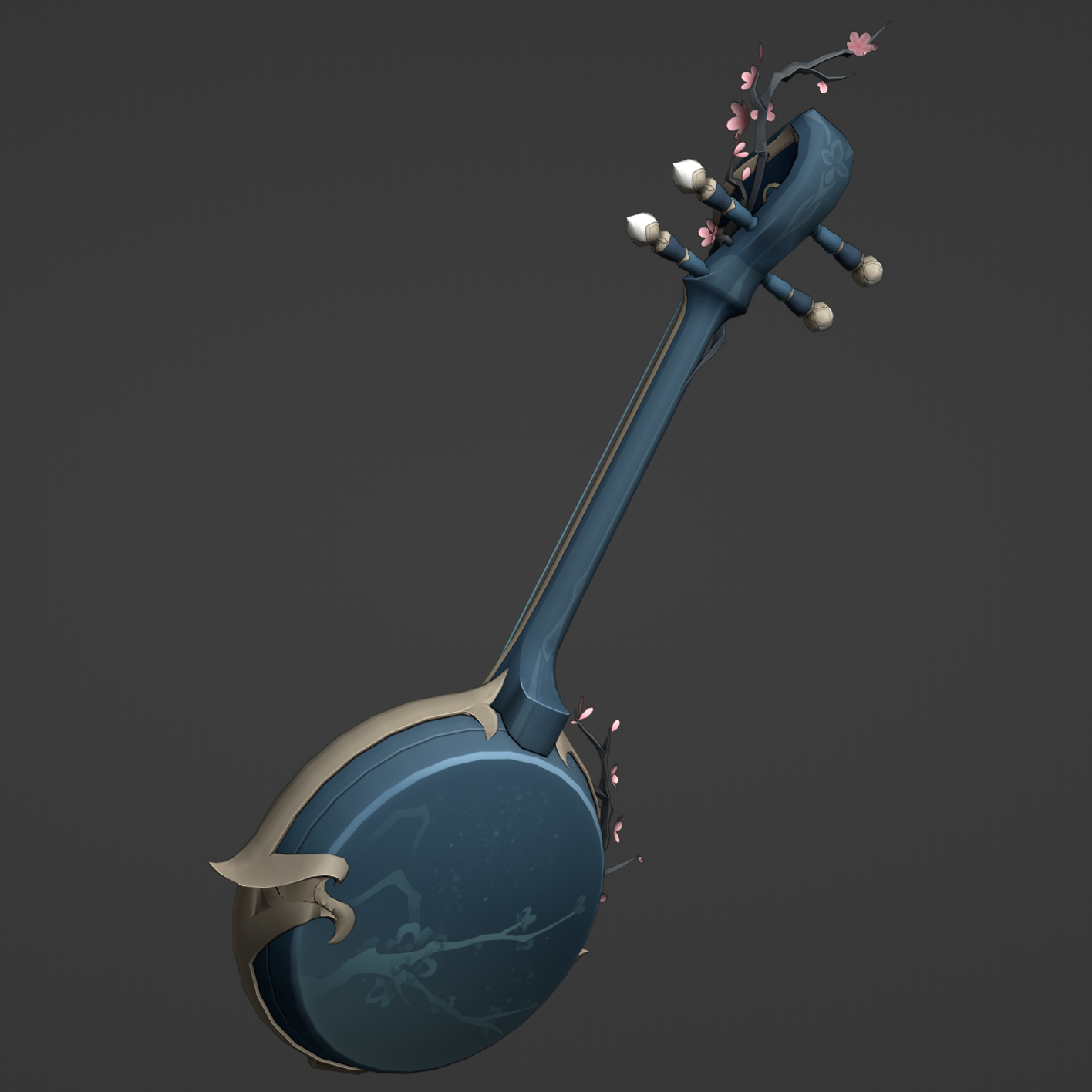 Ruan Mei's Banjo - Digital 3D Model Files and Physical 3D Printed Kit Options - Honkai: Star Rail Cosplay - Ruan Mei Cosplay