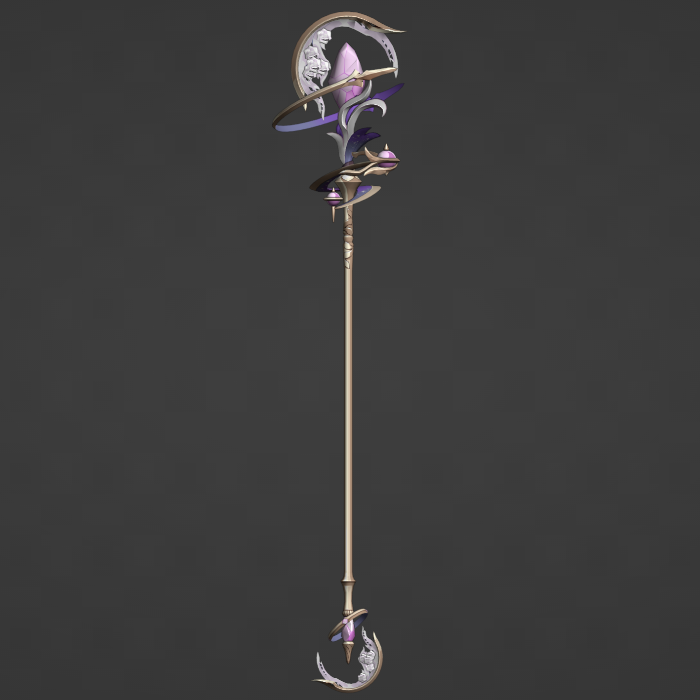 Elysia's Staff - Digital 3D Model Files and Physical 3D Printed Kit Options - Honkai Impact 3rd Cosplay - Elysia Cosplay