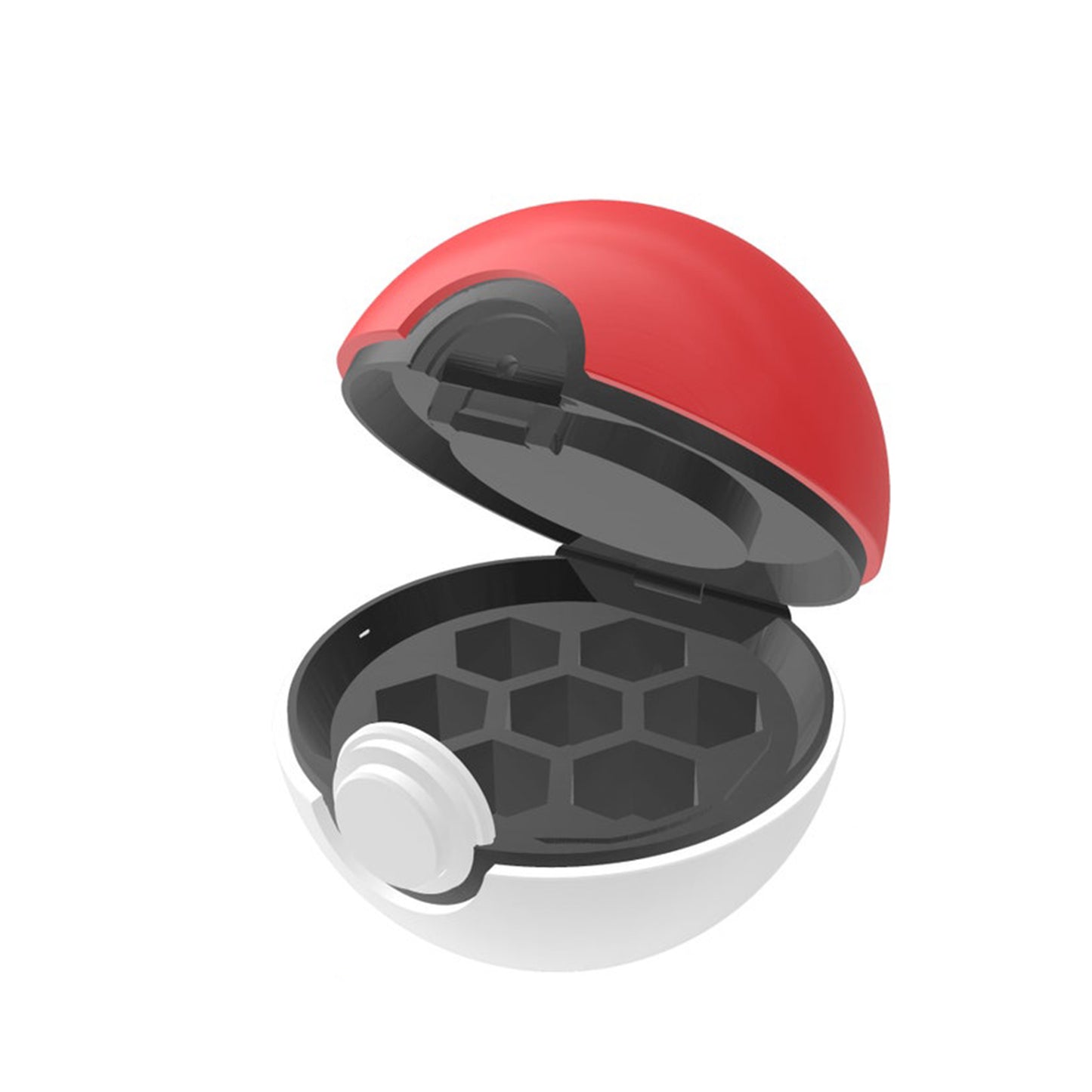 Functional Pokeball D20 Dice Holder - Digital 3D Model Files and Physical 3D Printed Kit Options - Folding Dice Case