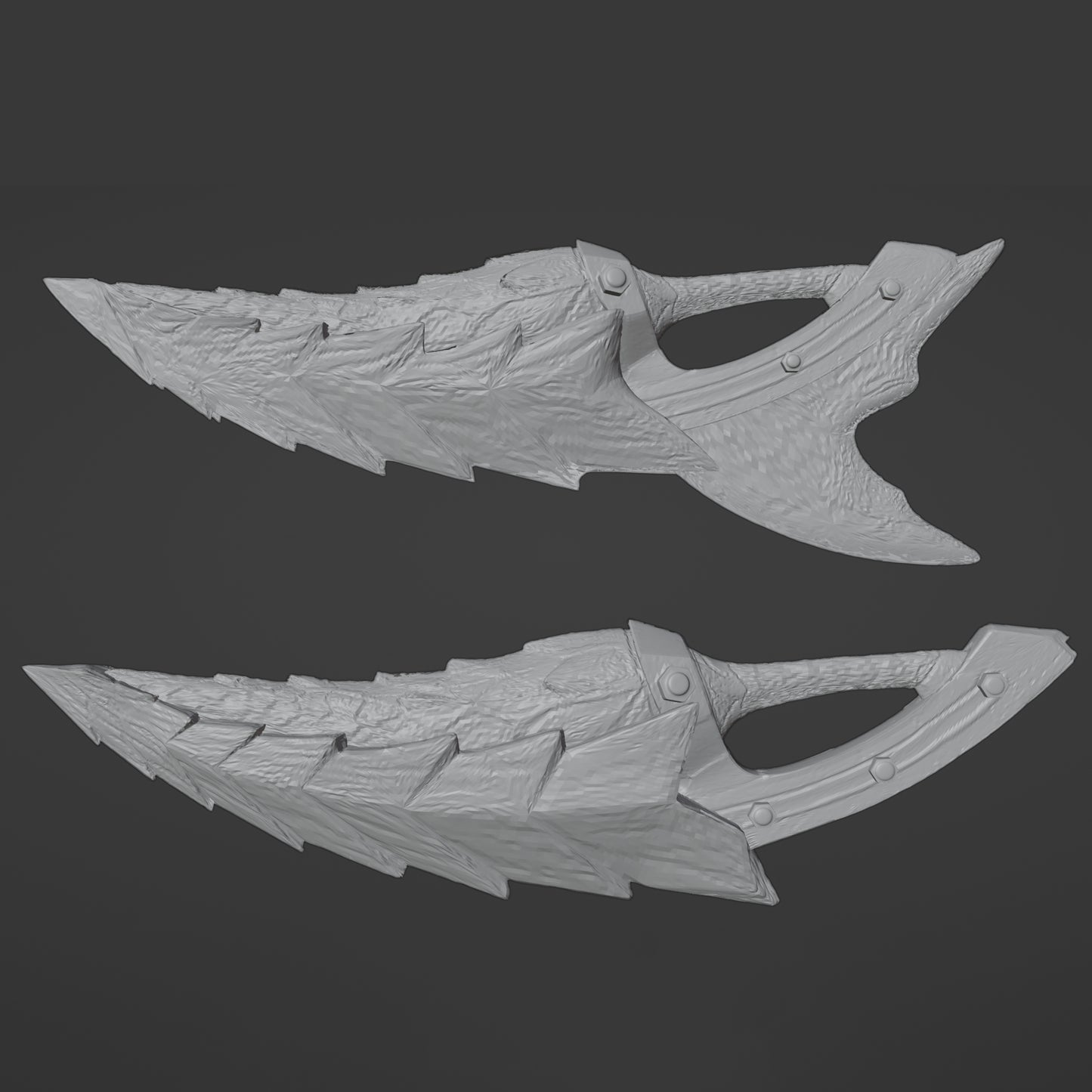Usurper's Fulgur - Digital 3D Model Files and Physical 3D Printed Kit Options - Dual Blades