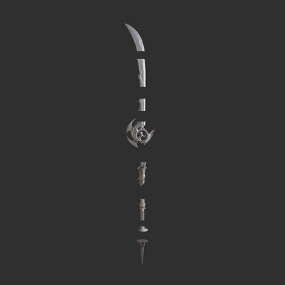 Baal's Spear Engulfing Lightning - Digital 3D Model - Genshin Impact - Baal Cosplay