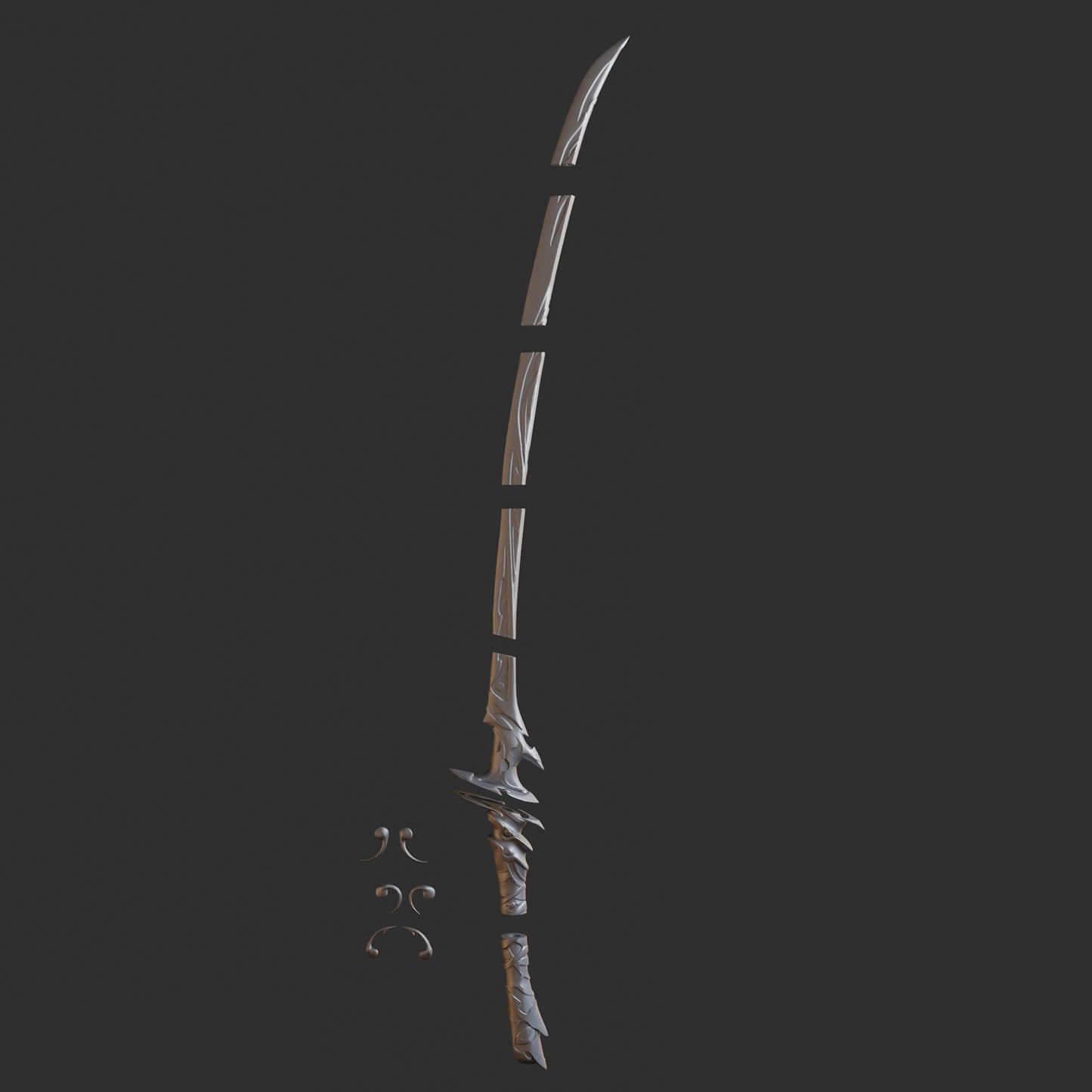Raiden Shogun Katana - Digital 3D Model Files and Physical 3D Printed Kit Options - Baal Cosplay - Baal Sword - Raiden Shogun Cosplay