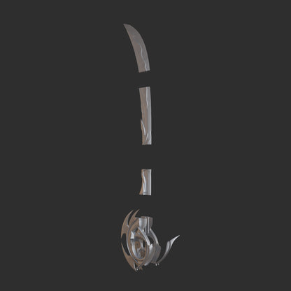 Baal's Spear Engulfing Lightning - Digital 3D Model - Genshin Impact - Baal Cosplay