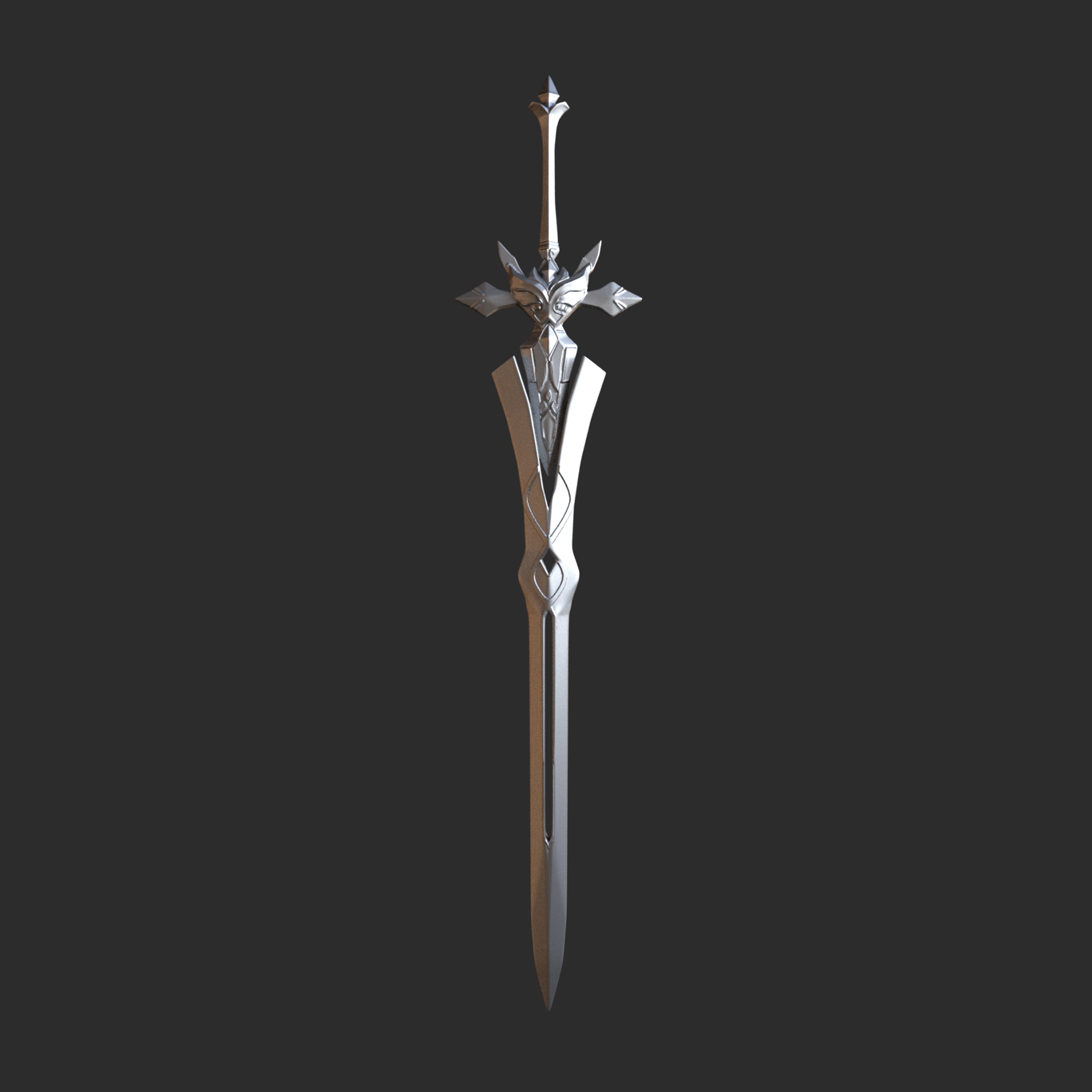 Eula Skill Sword - Digital 3D Model Files and Physical 3D Printed Kit ...