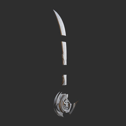 Baal's Spear Engulfing Lightning - Digital 3D Model - Genshin Impact - Baal Cosplay