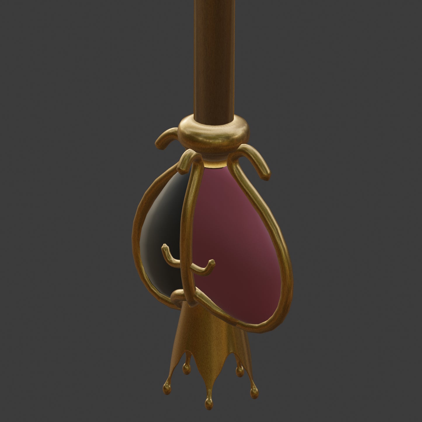 Riddle Rosehearts Staff - Digital 3D Model Files and Physical 3D Printed Kit Options - Housewarden of Heartslabyul