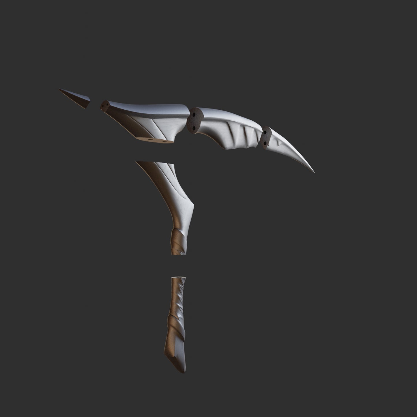 Akali Scythe - Digital 3D Model Files and Physical 3D Printed Kit Options - Default Akali Cosplay - Akali Sickle