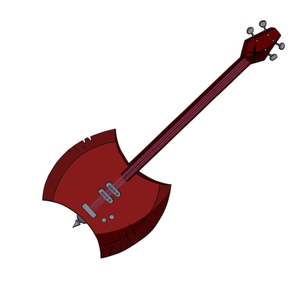 Marceline's Axe Bass - Digital 3D Model - Adventure Time - Marceline Cosplay