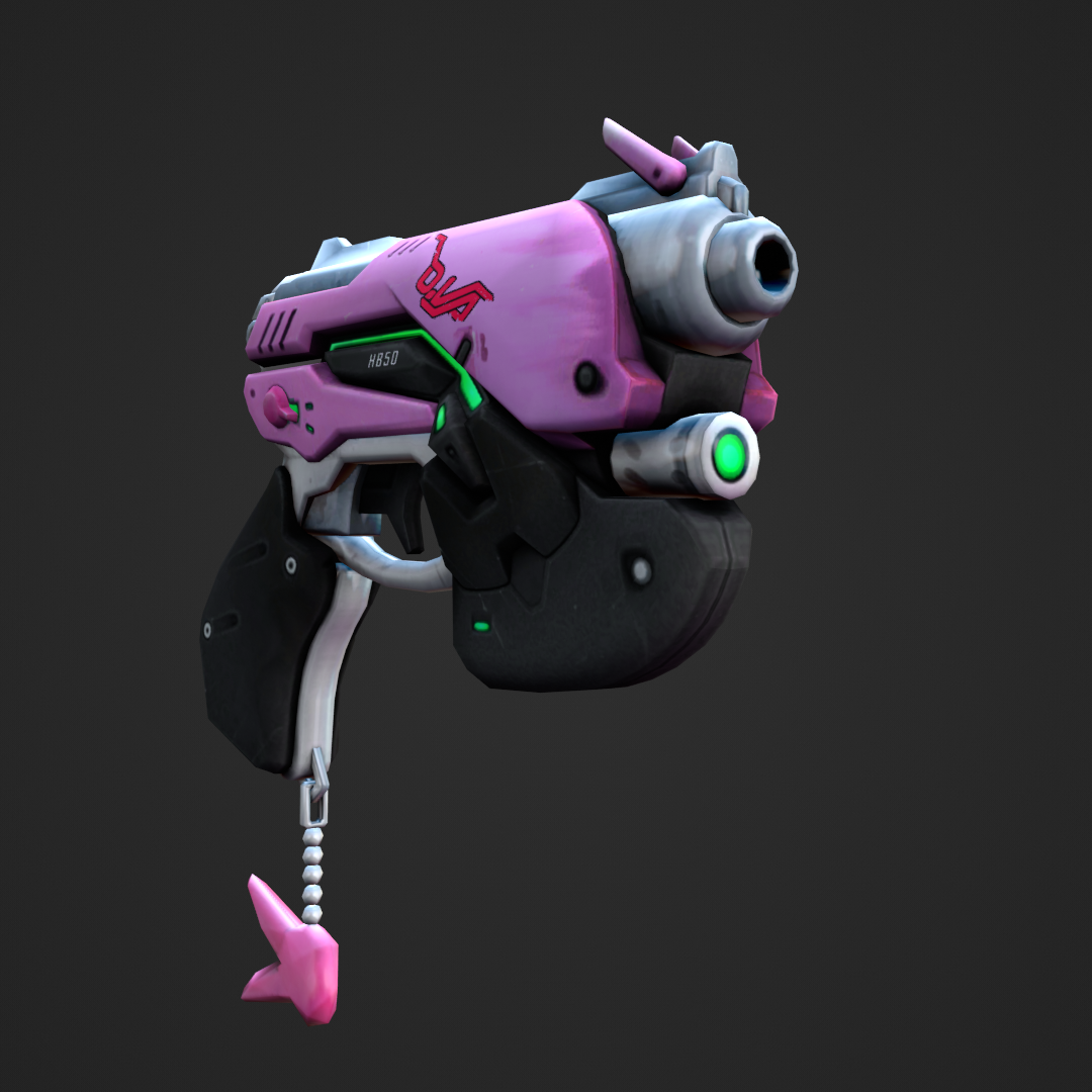 D.Va's Light Gun (Pink) - Digital 3D Model Files and Physical 3D Printed Kit Options - Light Gun - D.Va Cosplay