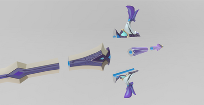 Sacrificial Sword - Digital 3D Model - Genshin Impact - Xingqiu Cosplay