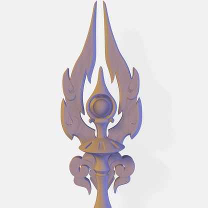 Staff of Homa - Digital 3D Model - Genshin Impact - Hu Tao Spear