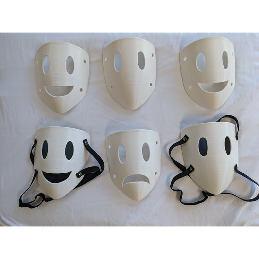 High Rise Masks - Digital 3D Model and Physical 3D Printed Kit Options - High Rise Cosplay - Sniper Mask - Yayoi Kusakabe  - Smile Mask - Yuri Honjô mask