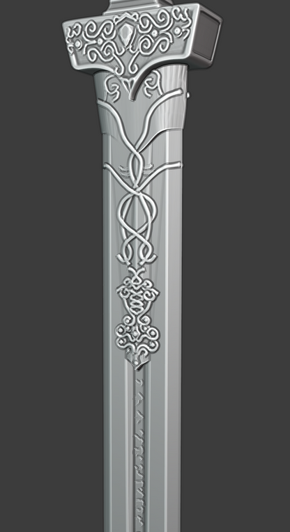 Royal Greatsword - Digital 3D Model - Elden Ring - Blaidd the Half-Wolf Cosplay