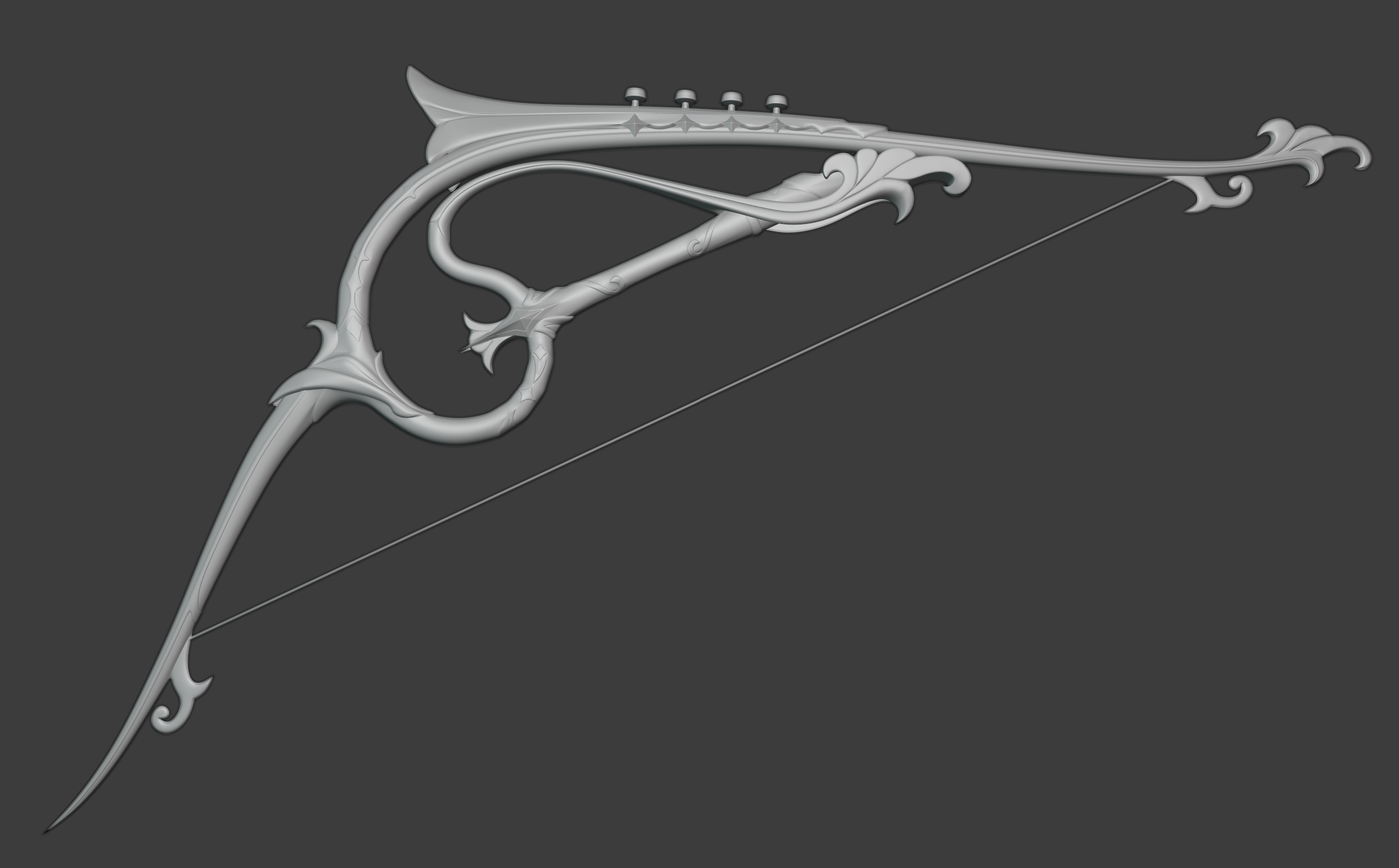 Venti Stringless Bow - Digital 3D Model Files and Physical 3D Printed ...