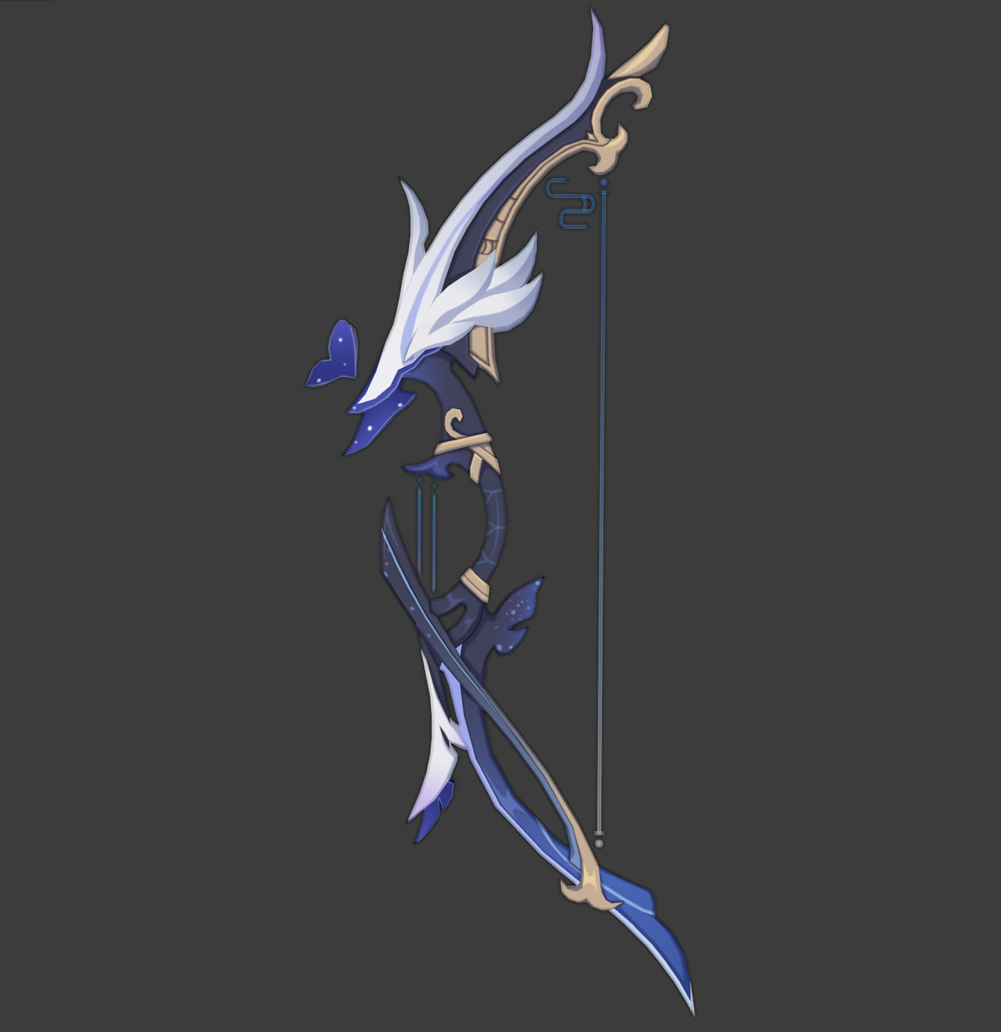 Aqua Simulacra Bow - Digital 3D Model Files and Physical 3D Printed Kit Options - Yelan Cosplay