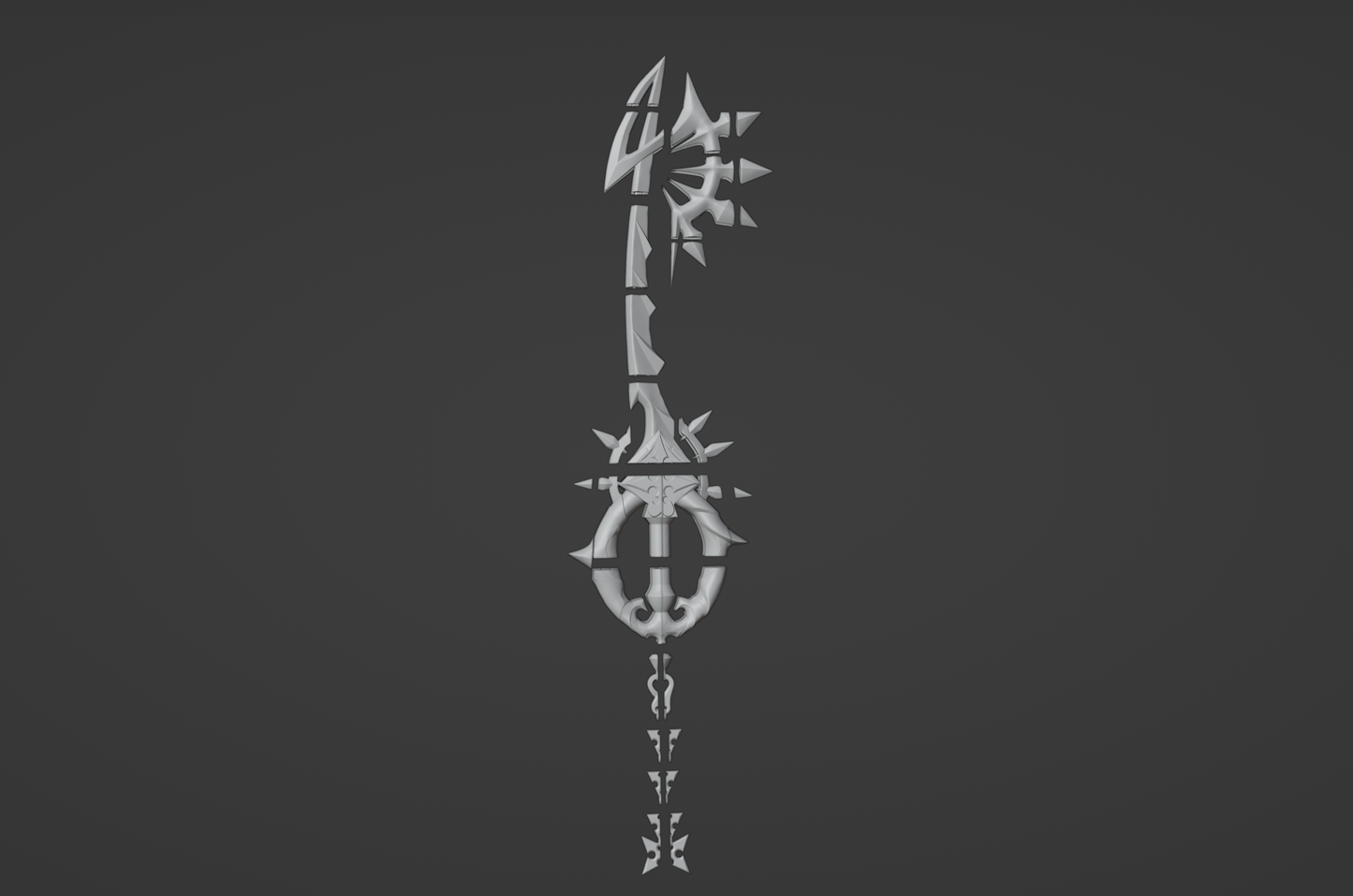 Roxas Two Become One Keyblade - Digital 3D Model and Physical 3D Printed Kit Options - Roxas Cosplay