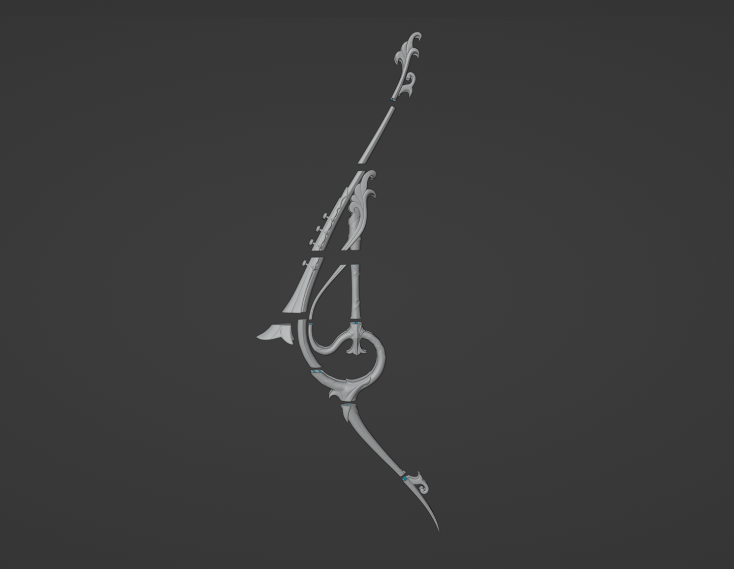 Stringless Bow - Digital 3D Model Files and Physical 3D Printed Kit Options - Venti Cosplay