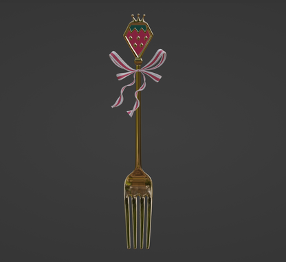 Miku Strawberry Fork - Digital 3D Model - Strawberry Miku Cosplay