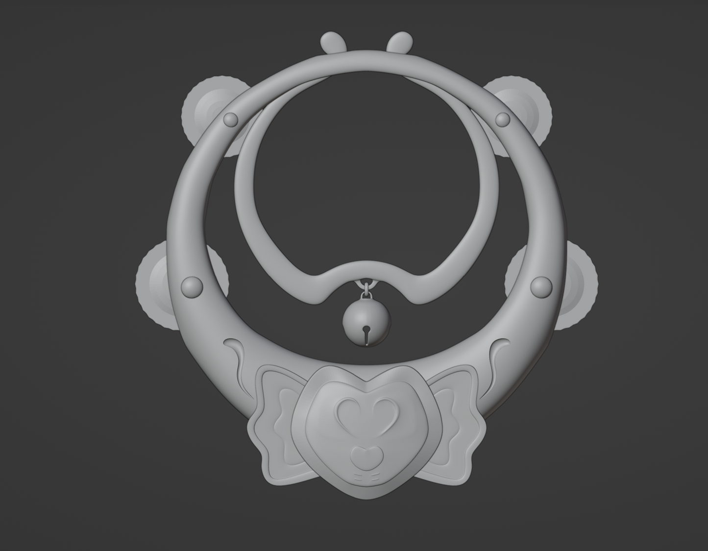 Mew Pudding's PuRing Ring - Digital 3D Model and Physical 3D Printed Kit Options - Mew Pudding Cosplay - Mew Pudding tambourine