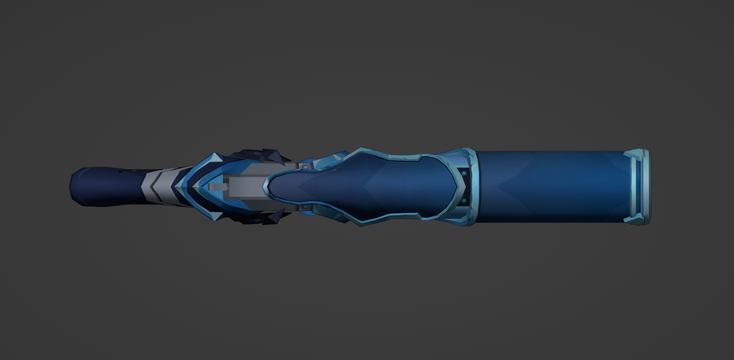 Cryo Fatui Gun - Digital 3D Model Files and Physical 3D Printed Kit Options - Fatui Gun - Fatui Cosplay