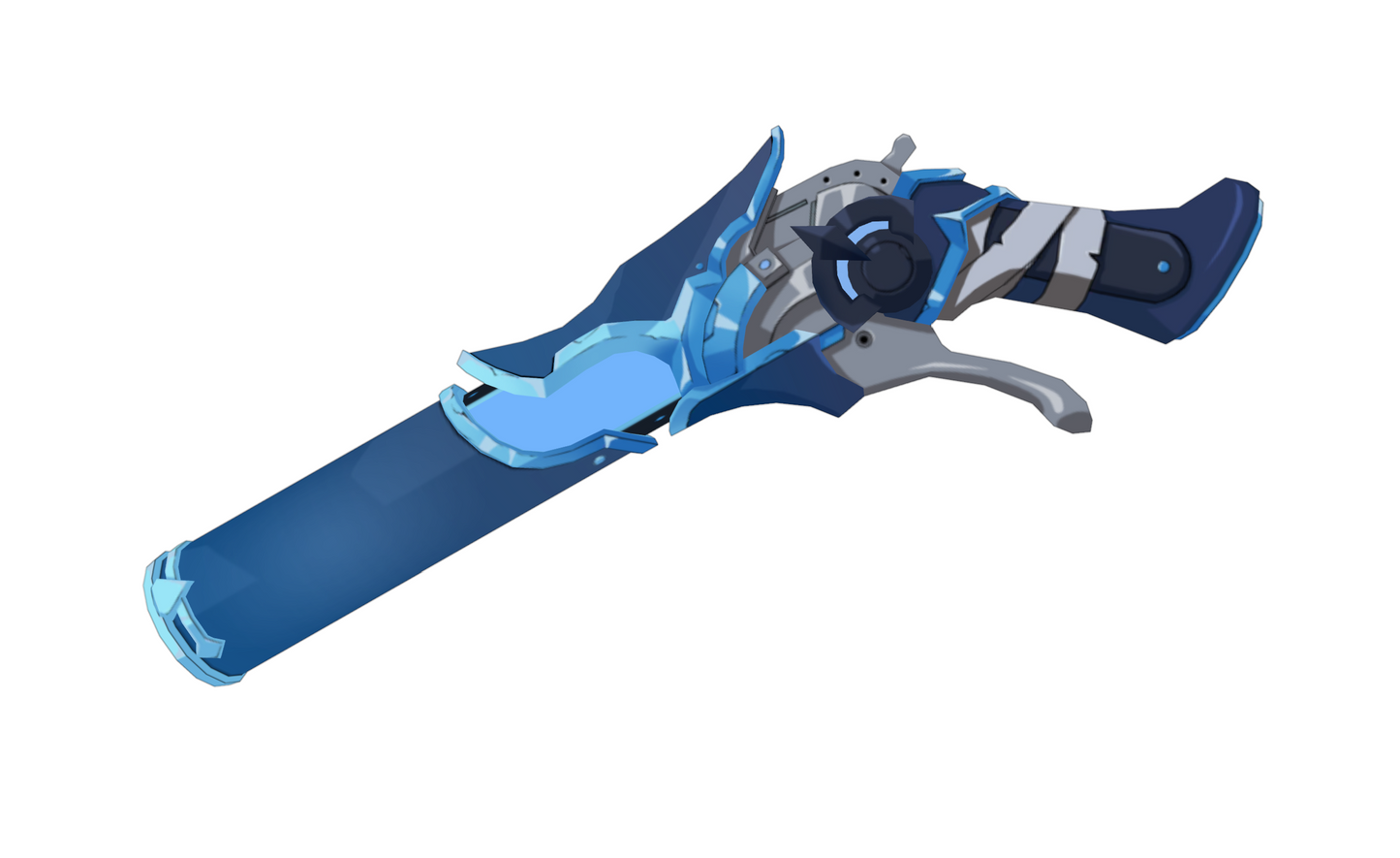 Cryo Fatui Gun - Digital 3D Model Files and Physical 3D Printed Kit Options - Fatui Gun - Fatui Cosplay