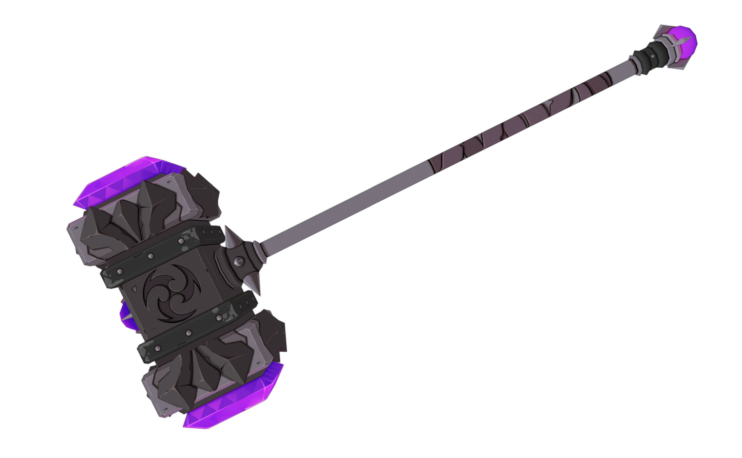 Electro Fatui Hammer - Digital 3D Model Files and Physical 3D Printed Kit Options - Fatui Hammer - Fatui Electrohammer Vanguard Cosplay