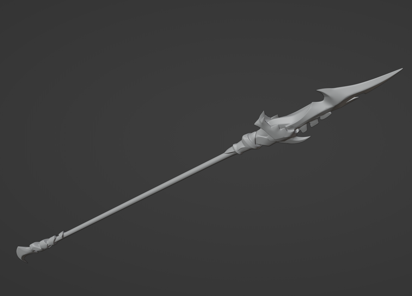 Dragonspine Spear - Digital 3D Model Files and Physical 3D Printed Kit Options - Xiangling Cosplay