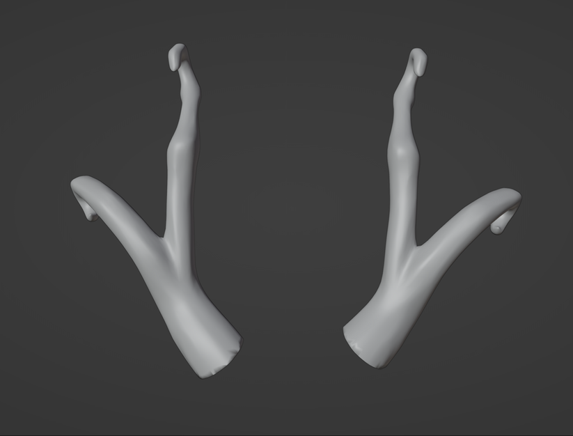 Zhongli Horns Digital 3D Model Files and Physical 3D Printed Kit Opt
