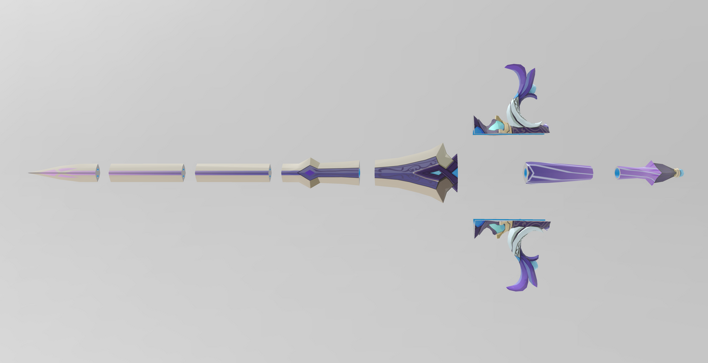 Sacrificial Sword - Digital 3D Model Files and Physical 3D Printed Kit Options - Xingqiu Cosplay