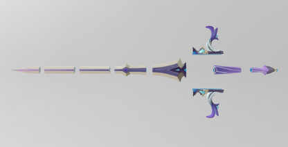 Sacrificial Sword - Digital 3D Model - Genshin Impact - Xingqiu Cosplay