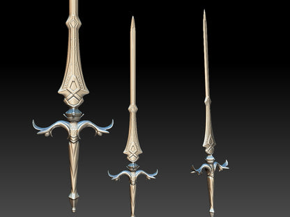 Sacrificial Sword - Digital 3D Model - Genshin Impact - Xingqiu Cosplay