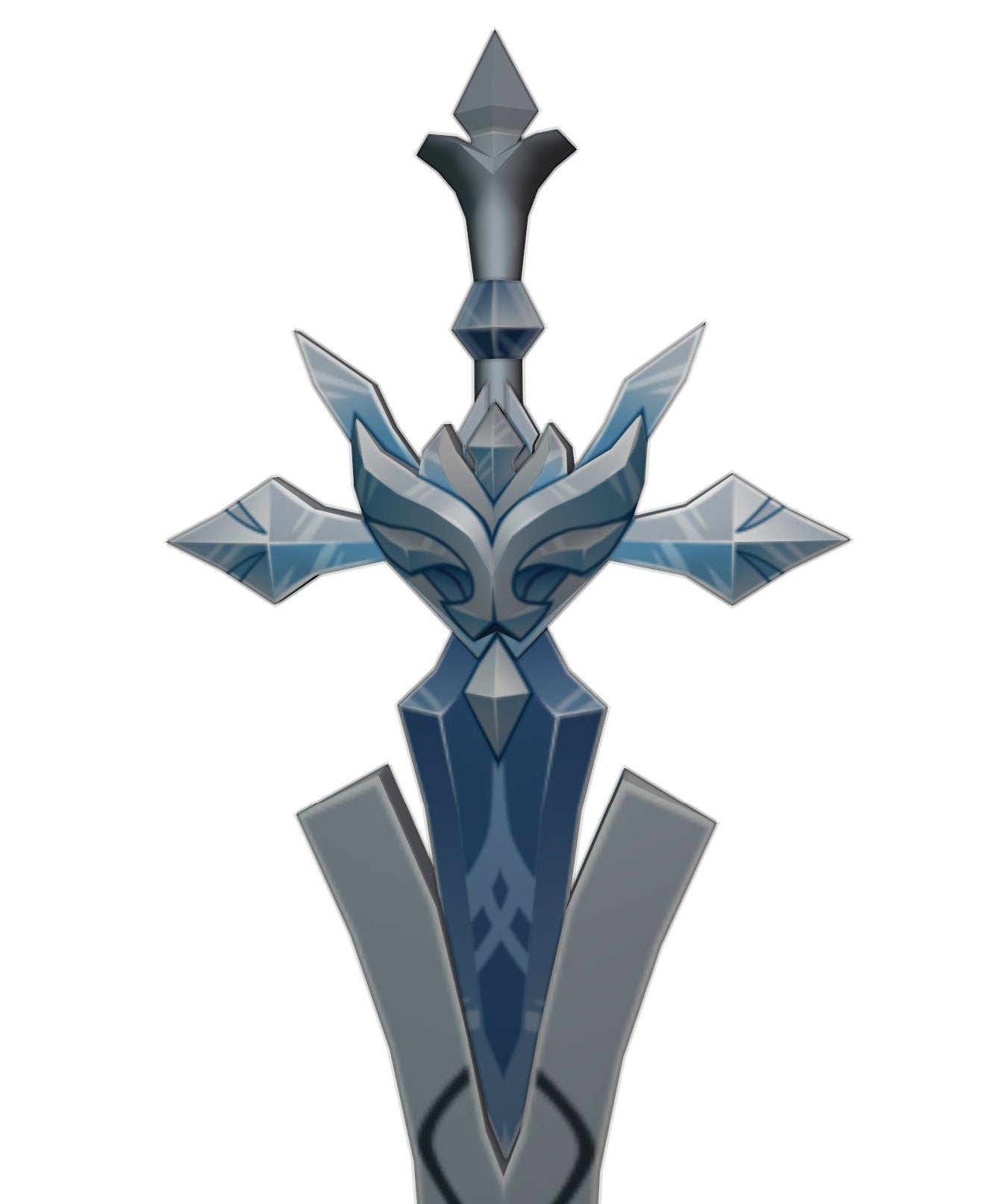 Eula Skill Sword - Digital 3D Model Files and Physical 3D Printed Kit ...