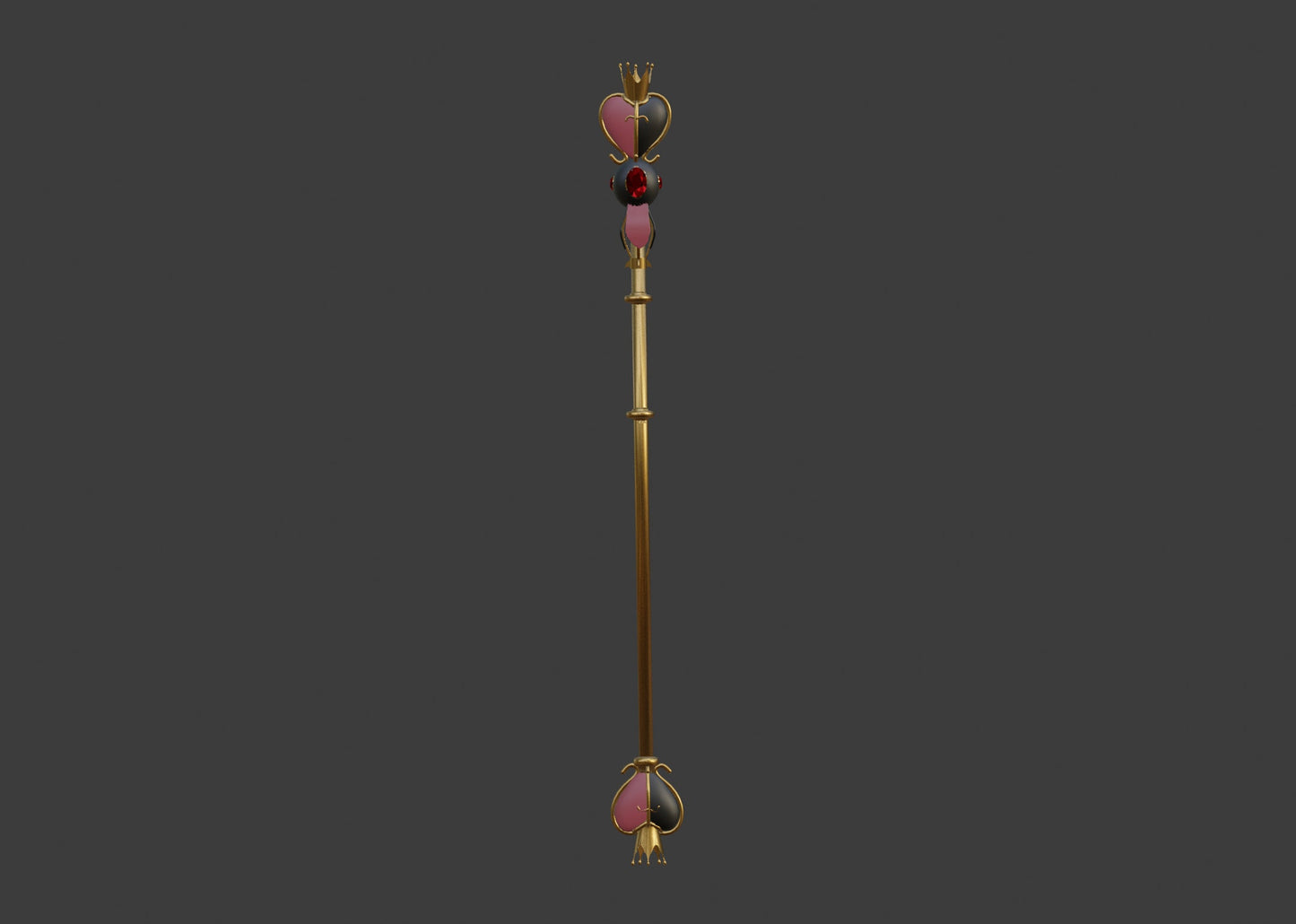 Riddle Rosehearts Staff - Digital 3D Model Files and Physical 3D Printed Kit Options - Housewarden of Heartslabyul