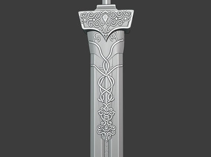 Royal Greatsword - Digital 3D Model - Elden Ring - Blaidd the Half-Wolf Cosplay